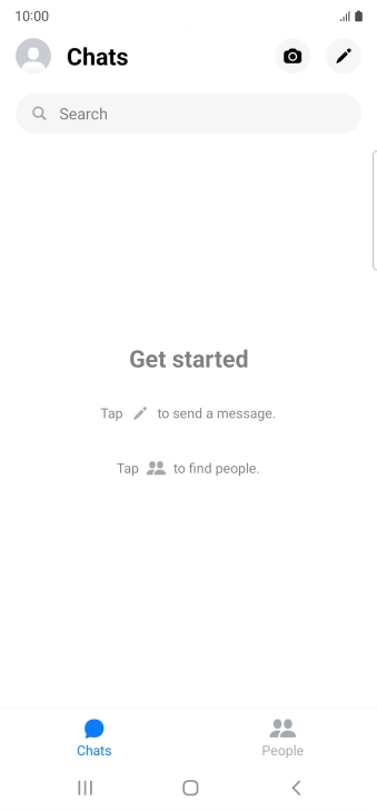 Press the search field and key in the first letters of the recipient's name.