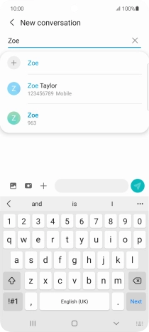 Press the required contact.