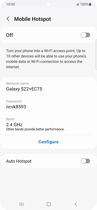 Press Configure. Press Configure.