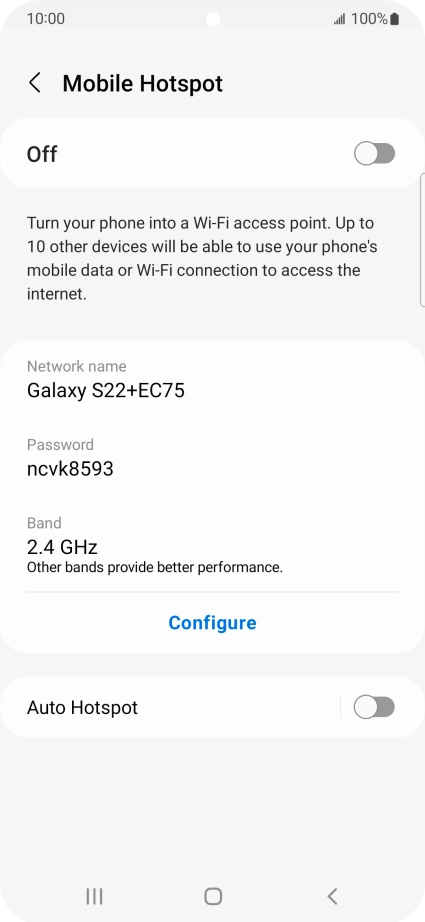 Press Configure. Press Configure.