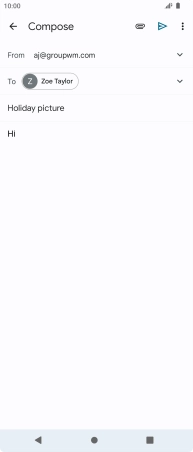 Write the required text and press the send icon.