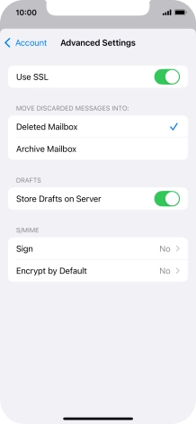 Press the indicator next to 