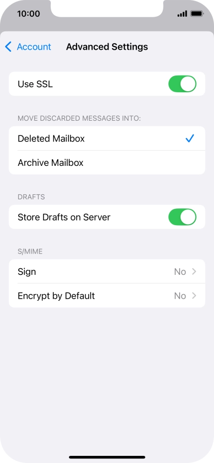 Press the indicator next to 