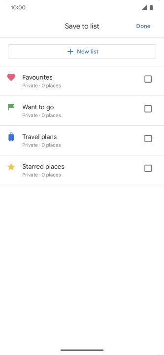 Press the required setting.