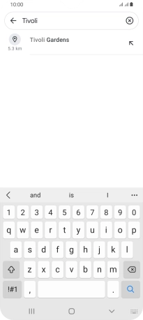 Press the required destination.