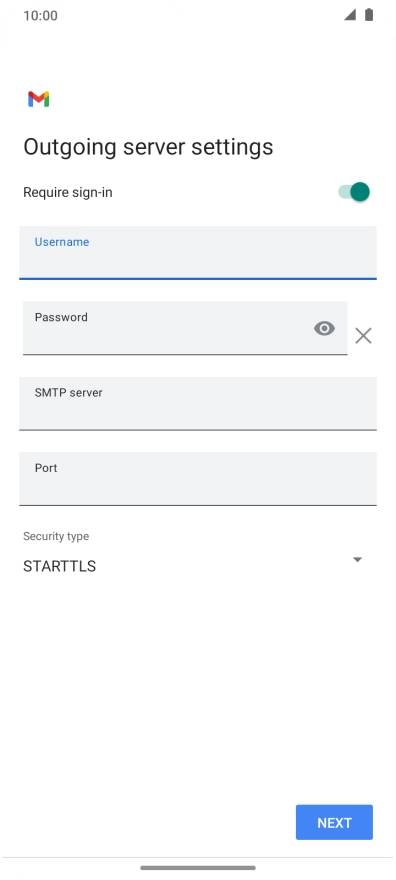Press the field below 
