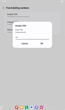 Key in your PIN2 and press OK. The default PIN2 is 1111. Key in your PIN2 and press OK. The default PIN2 is 1111.
