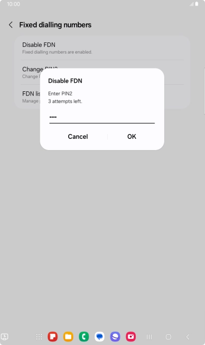 Key in your PIN2 and press OK. The default PIN2 is 1111. Key in your PIN2 and press OK. The default PIN2 is 1111.