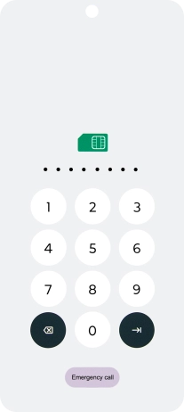 Key in the PUK and press arrow right.