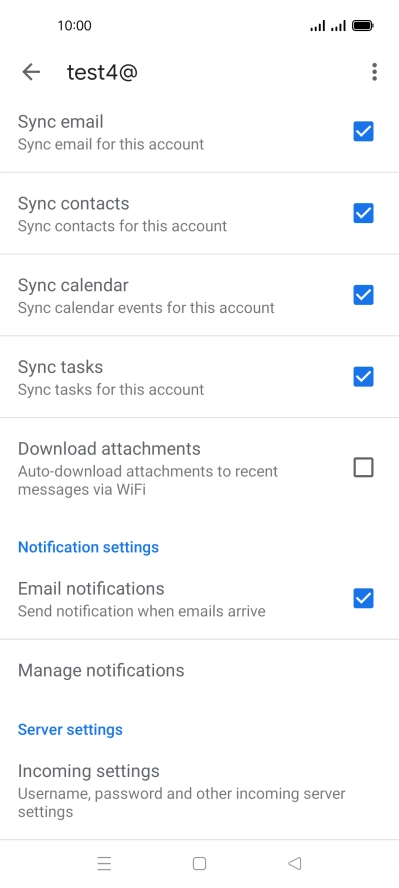 Press the field next to 