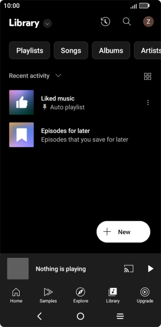 Press the drop down list.