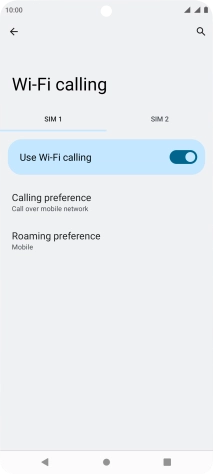 Press the required SIM.