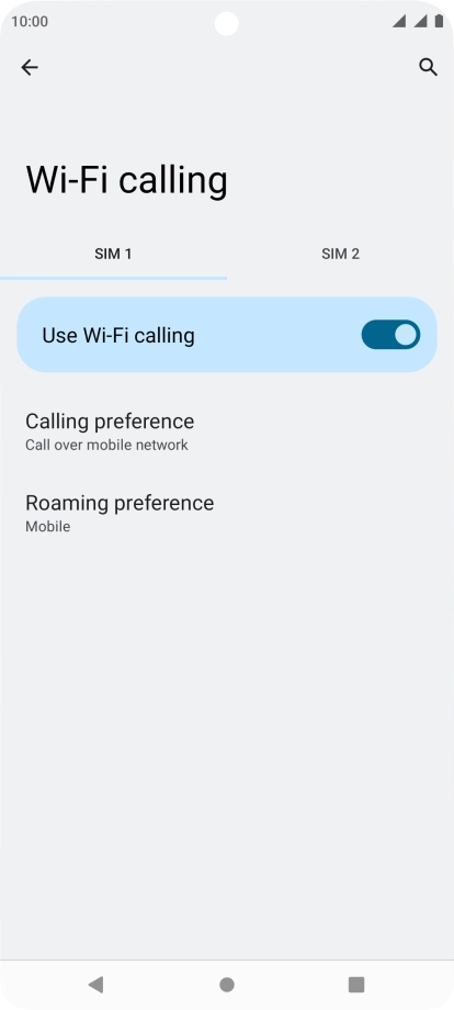 Press the required SIM.