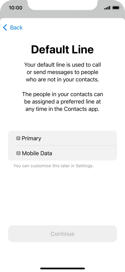 Press the required price plan.