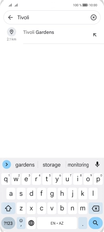 Press the required destination.