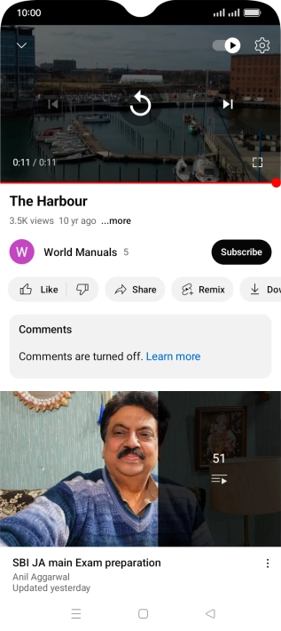 Press the Home key to return to the home screen.