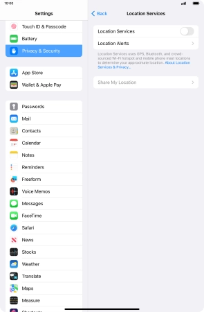 Press the indicator next to 