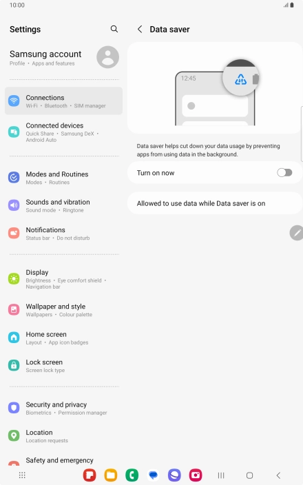 Press the indicator next to 