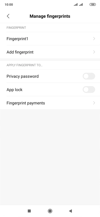 Press the indicators next to the required settings to turn them on or off.
