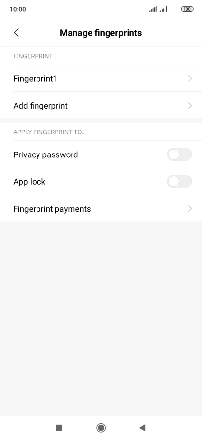 Press the indicators next to the required settings to turn them on or off.