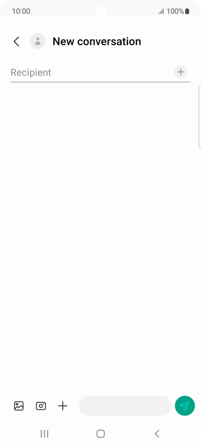 Press the search field and key in the first letters of the recipient's name.