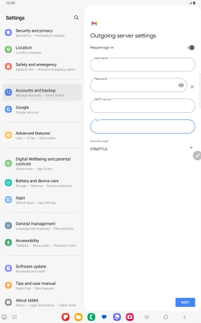 Press the drop down list below 