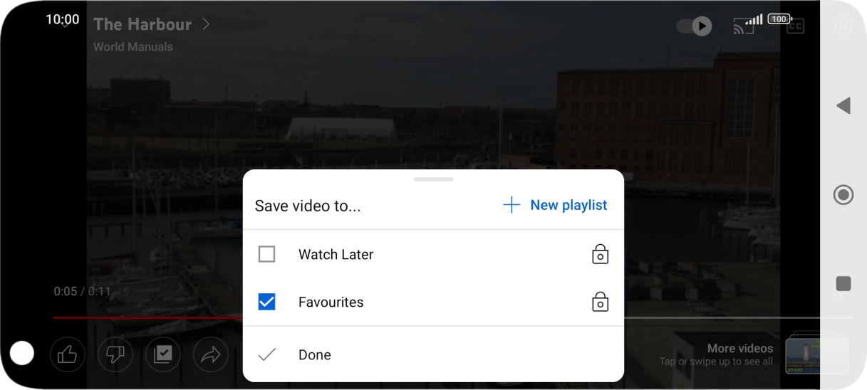 Press the required playlist.