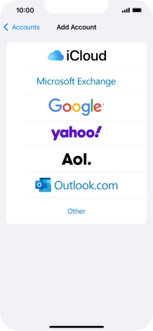 Press Microsoft Exchange. Press Microsoft Exchange.