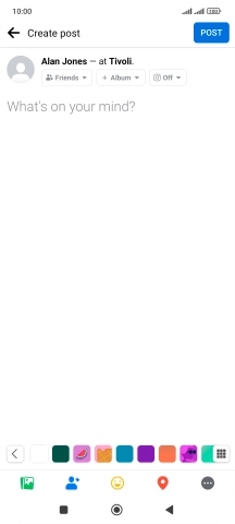 Press the text input field.