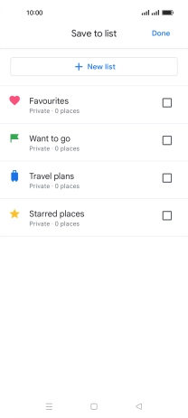Press the required setting.