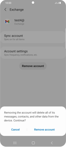 Press Remove account. Press Remove account.