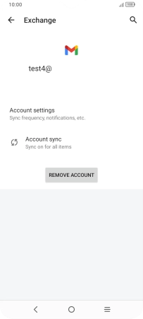 Press REMOVE ACCOUNT. Press REMOVE ACCOUNT.