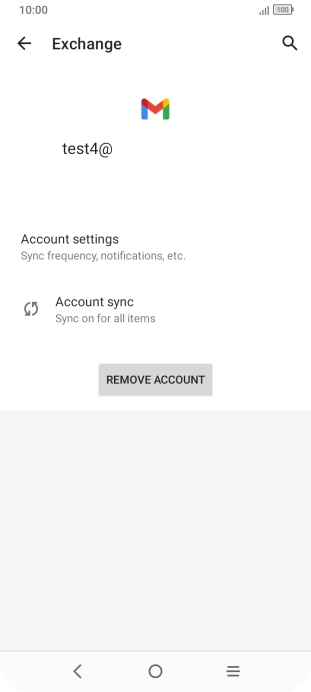 Press REMOVE ACCOUNT. Press REMOVE ACCOUNT.