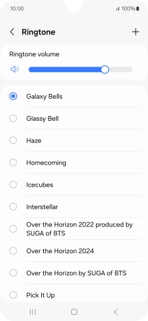 Press the required ring tones to hear them.