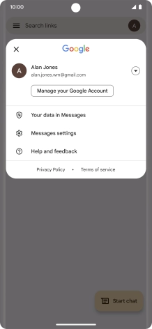 Press Messages settings.