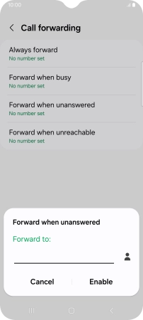 Key in +447836121121 and press Enable.