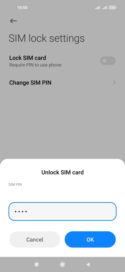 Key in your PIN and press OK. Key in your PIN and press OK.