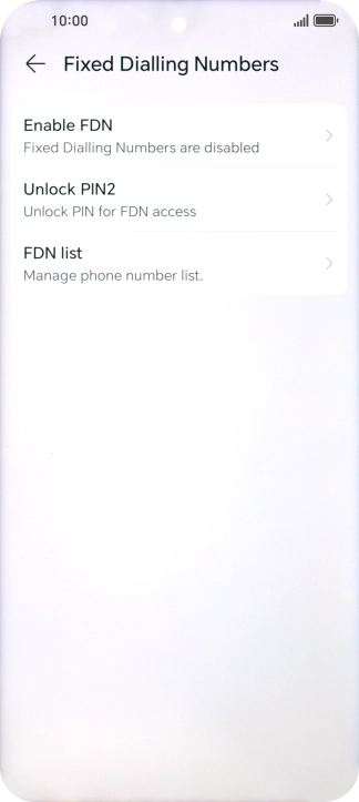 Press FDN list. Press FDN list.