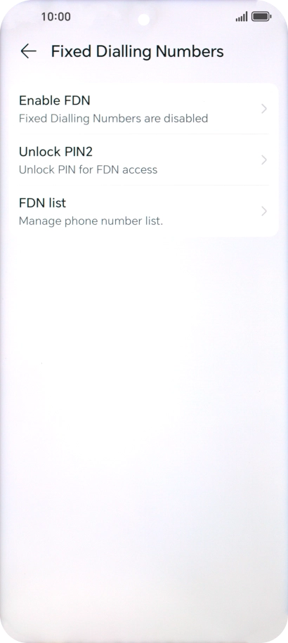 Press FDN list. Press FDN list.
