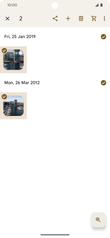 Press the share icon.