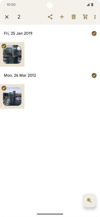 Press the share icon.