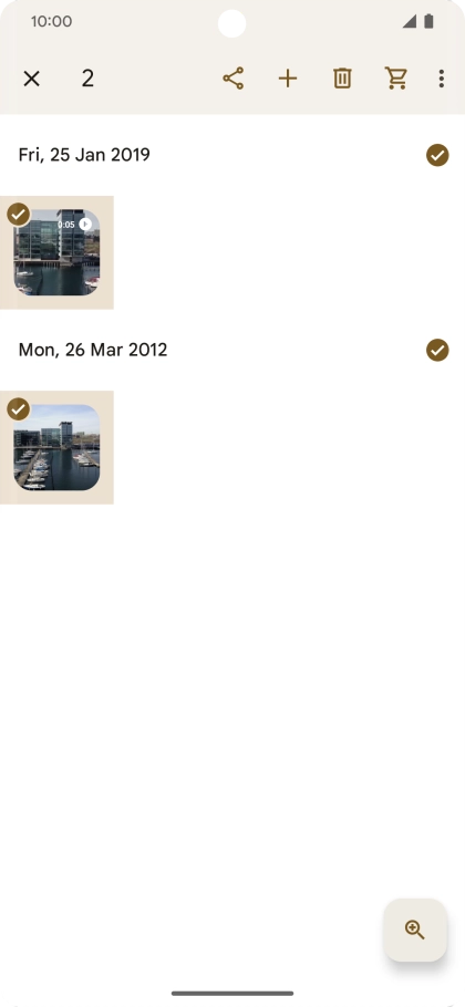 Press the share icon.