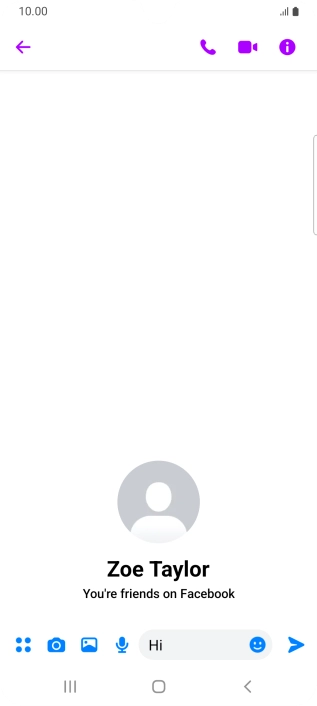 Write the required message and press the send icon.