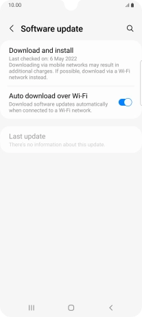 Press Download and install. If a new software version is available, it's displayed. Follow the instructions on the screen to update the phone software.