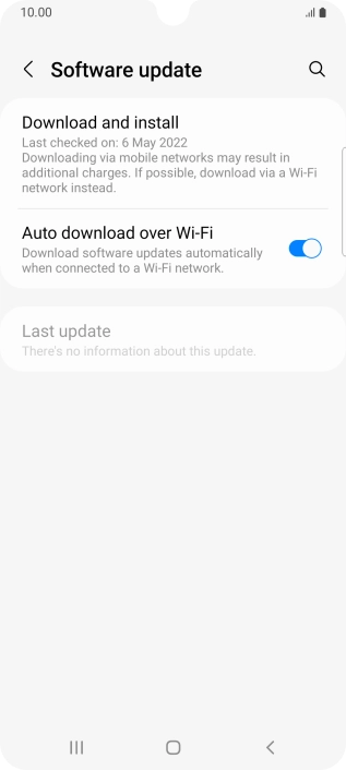 Press Download and install. If a new software version is available, it's displayed. Follow the instructions on the screen to update the phone software.