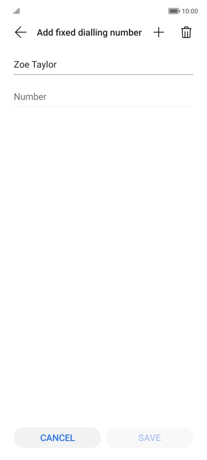 Press Number and key in the required phone number.