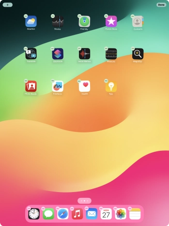 To remove an application from Dock, press and hold the required application and drag it upwards from Dock.