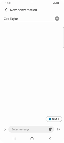 Press the SIM icon to select the required SIM.