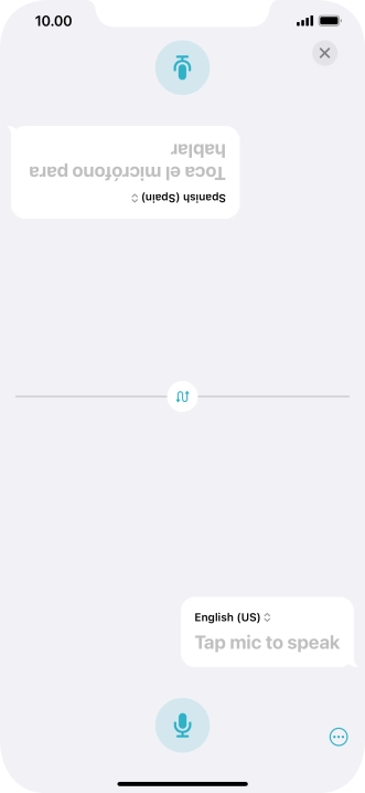 Press the end icon to end two-way view.
