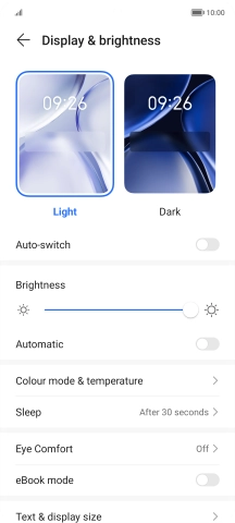Press the indicator next to 